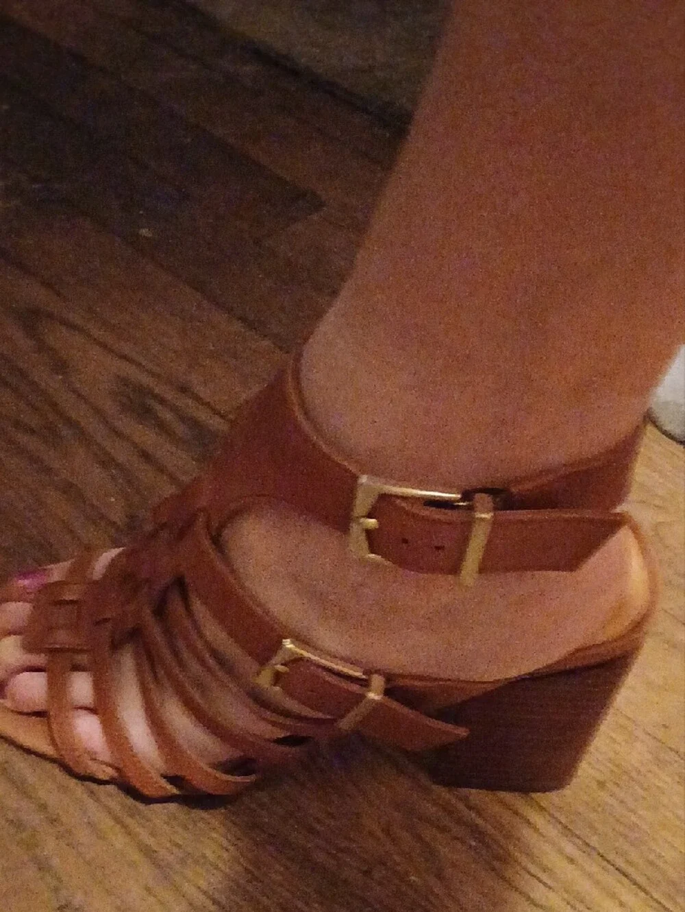 Vince Camuto Brown Strappy Gladiator Sandals